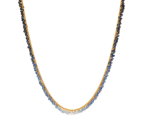 Kate Wood Ombré Sapphire Row Necklace