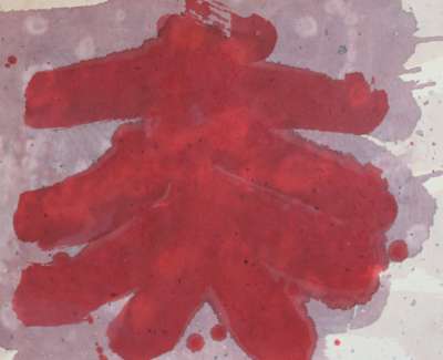 Ian Mckenzie Smith  Red Pine  Watercolour 48 X 65 Cm
