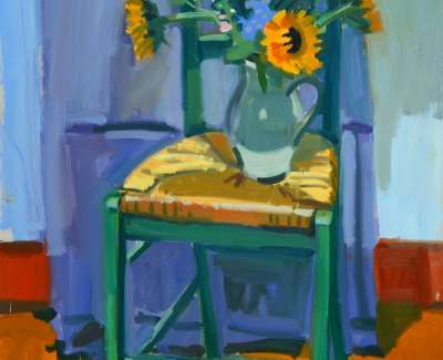 31 Sunflowers Green Chair 6371