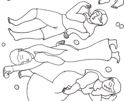 Adrian Wiszniewski Women Sleeping With Oranges Ink On Paper 24 X 24 Cm £1500