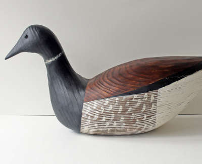 Brent Goose Carved And Constructed Wooden Sculpture 22 X 49 X 18 Cm
