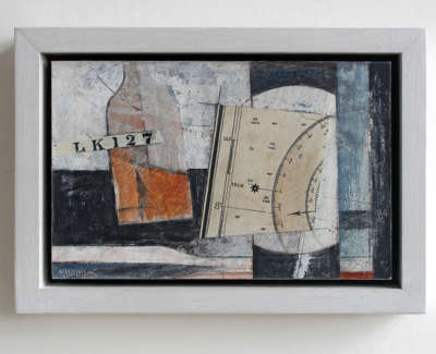 Chart Table Mixed Media On Board Wall Hung 17 X 24 Cm
