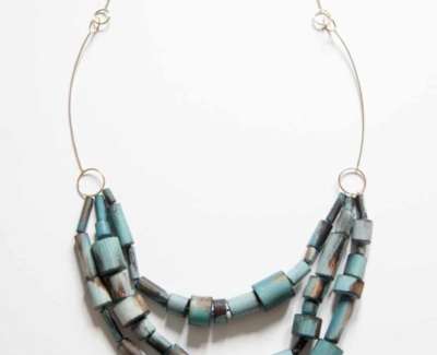 Cristina Zani My Seoul Gold And Turquoise Necklaceweb