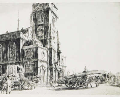 Francis Dodd St  Clement Danes The Strand