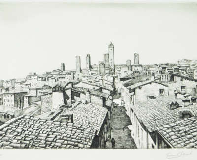Graham Barry Clilverd Roofs Of San Gimignano