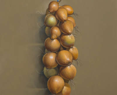 James Fairgrieve Rsa Rsw Onions I Acrylic On Gesso On Canvas 70 5 X 50 Cm £3200