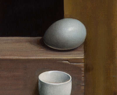 James Fairgrieve  Boiled Egg  Acrylic On Gesso On Canvas On Board 20 X 14 5 Cm £1200 00