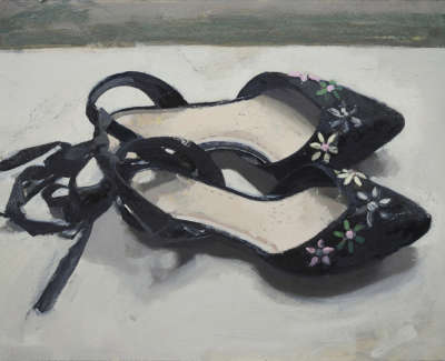 Janice Galloways Shoes  Oil On Board 23 X 34 Cm £1300 00