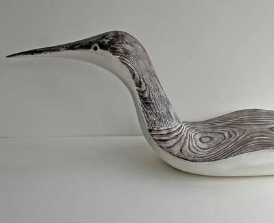 Loon Carved And Constructed Wooden Sculpture 23 X 76 X 21 Cm