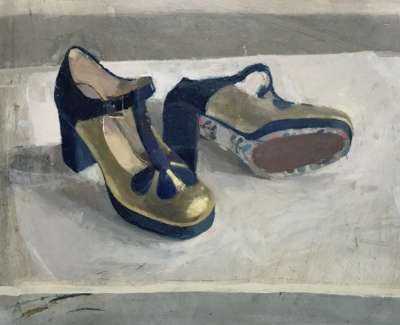 Louise Welshs Shoes  Oil On Board 30 5 X 40 5 Cm £1400 00