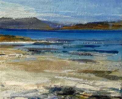 Low Tide Iona Mixed media on canvas board 10 x 10 cm WEB2
