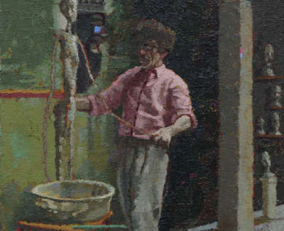 Peter Thomson Giacometti I Oil On Panel 40 X 33 Cm