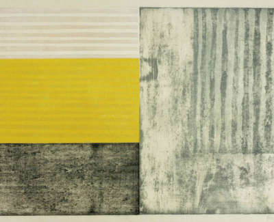 Paul Furneaux Untitled Yellow £900 Framed Mokuhanga From Edition Of 10