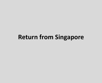 Return From Singapore Poem 1