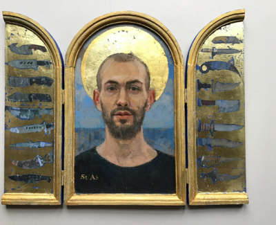 St Ab  Triptych  Oil On Board With Gold Leaf 34 X 43 Cm £1900 00