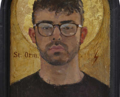 St Orm  Oil On Board With Gold Leaf And Imitation Gold Leaf 34 X 21 5 Cm £1500 00
