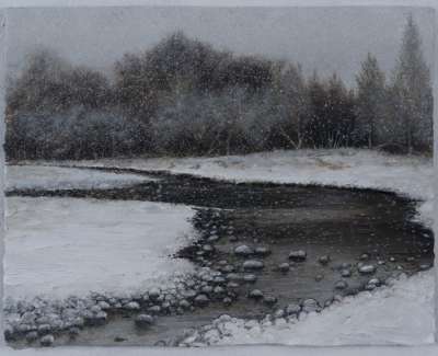 Stepping Stones Study Oil On Paper 21 5X26 5Cm £975 00