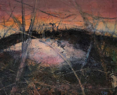 Susan Mitchell Evening Light From Spoon Wood 2 18 X 13 Cm