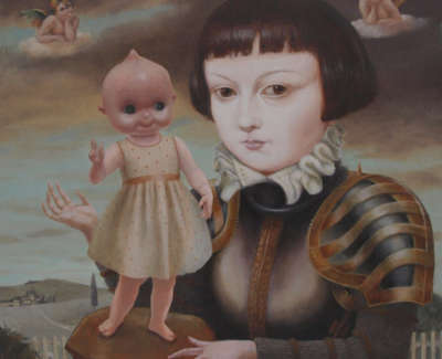 Watching With Mother By Alice Mc Murrough  Oil On Panel 30 X 30 Cm £2500 00