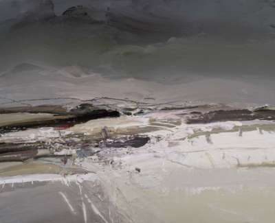 Winter Covers The Land The Corrennie Hills Oil On Board 40 X 30