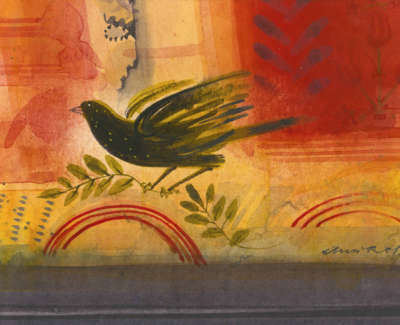 Ross  A  Birdin Paradise Watercolour 33X29  Sold