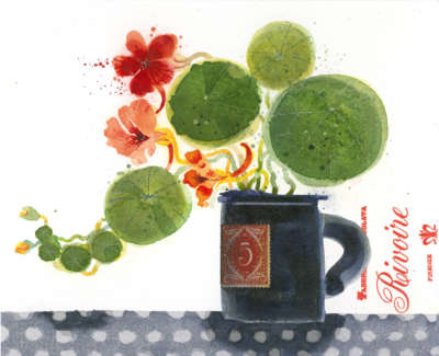 Ross  A  Cafe Flowers Watercolour 345X31  Sold